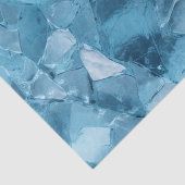 Winter Aqua Blue Ice Sneeuwvlokken Kerstmis Tissuepapier (Detail)