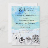 Winter Arctic Animal BabyShower Het is koud buiten Kaart (Voorkant)