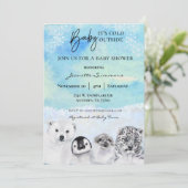 Winter Arctic Animal BabyShower Het is koud buiten Kaart (Staand voorkant)