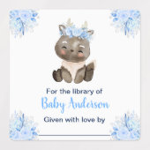 Winter Arctic Animals Baby shower Bookplate Labels (Design 1)