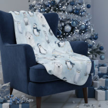 Winter Arctische Dieren Cute Pool Dieren Kerstmis