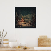 Winter Art Scene Poster (Keuken)