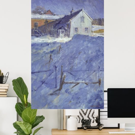 Winter at Silver Lodge Poster (Thuiskantoor)