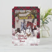 WinTER AT WEST HILLS RANCH Holiday Kaart (Staand voorkant)