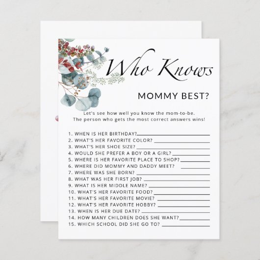 Winter baby chowder die het beste spel kent (Voorkant / Achterkant)