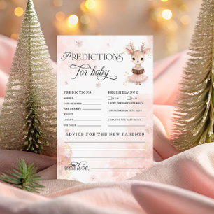 Winter Baby Deer Voorspelling voor Baby Kaart