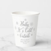 Winter Baby Het is koud buiten Baby shower Papieren Bekers (Voorkant)
