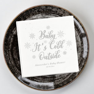 Winter Baby Het is koud buiten Baby shower Servet