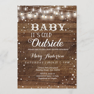 Winter Baby het is koud buiten baby shower uit te Kaart