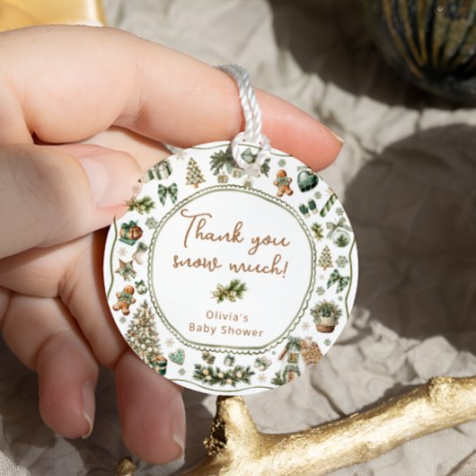 Winter Baby Het is koud buiten neutraal Baby showe Bedankjes Labels