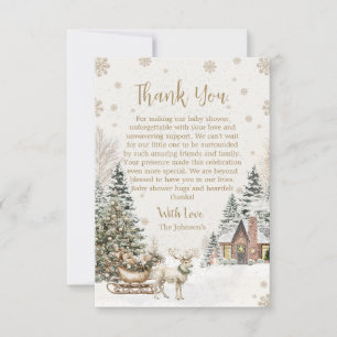 Winter Baby Het is koud, Sneeuwvlokken Baby Shower Bedankkaart