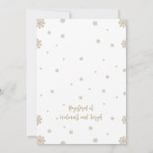 Winter Baby Het is koud, Snowflakes Baby shower Kaart (Achterkant)