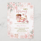 Winter Baby Is Brewing Baby Shower Invitation (Devant / Derrière)