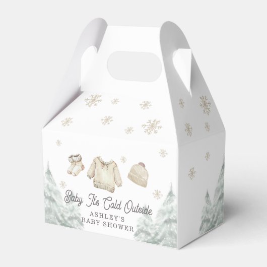 Winter Baby It's Cold Outside Baby Shower Snow Bedankdoosjes (Voorkant Zijde)