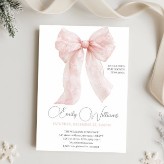 Winter Baby Meisje Shower Roze Roze Sneeuwvlok Kaart