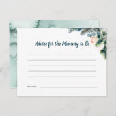 Winter Baby shower Advies Kaart (Voorkant / Achterkant)