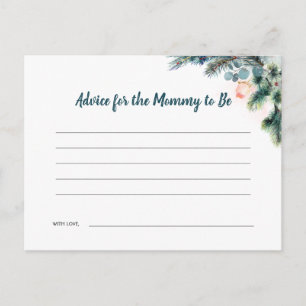 Winter Baby shower Advies Kaart
