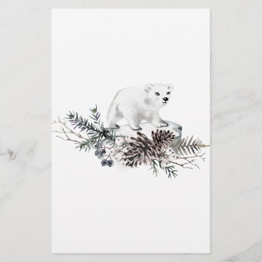 Winter baby shower baby bingo (Achterkant)