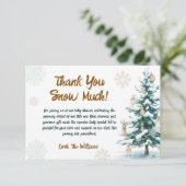 Winter Baby Shower  Bedankkaart (Staand voorkant)