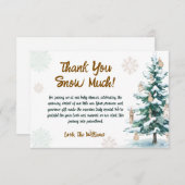 Winter Baby Shower  Bedankkaart (Voorkant / Achterkant)
