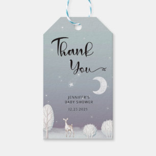 Winter baby shower bedankt cadeau labels cadeaulabel