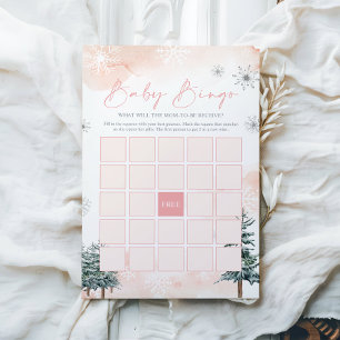 Winter Baby shower Bingo Game