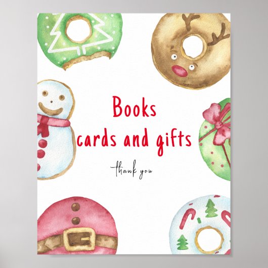 Winter baby shower Boeken kaarten en geschenken Poster (Voorkant)