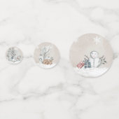 Winter Baby shower Confetti (Achterkanten)