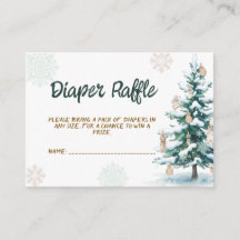 Winter Baby Shower Diaper Raffle