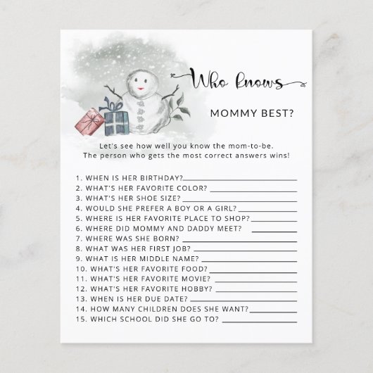 Winter baby shower die het beste van mama kent (Voorkant)