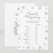 Winter Baby shower Game w antwoord terug 5x7 forma Kaart (Voorkant / Achterkant)