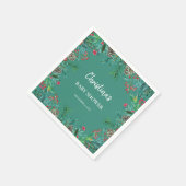 Winter Baby shower Groen Servet (Hoek)