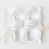 Winter Baby shower Het is koud buiten Waterfles Etiket