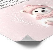 Winter Baby shower Hoe groot is het buikspel van m Poster (Hoek)