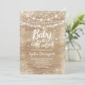Winter Baby shower Invitation Genderneutraal Kaart (Staand voorkant)