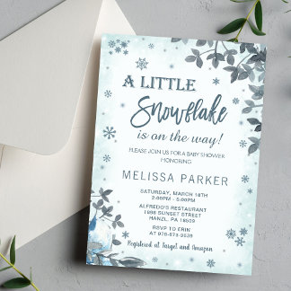 Winter Baby shower Uitnodiging