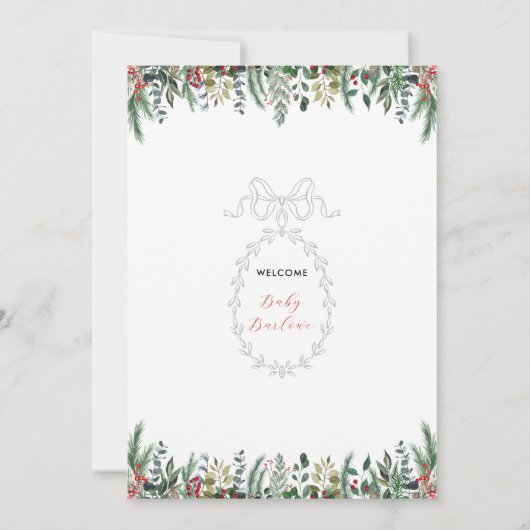 Winter Baby shower Uitnodiging (Achterkant)