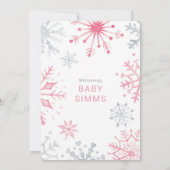 Winter Baby shower uitnodiging Het is koud buiten (Achterkant)