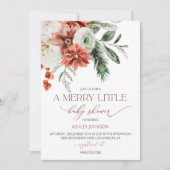 Winter Baby shower Uitnodiging, kerstshow Kaart (Voorkant)