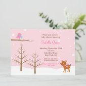 Winter Baby Shower-uitnodigingen Kaart (Staand voorkant)