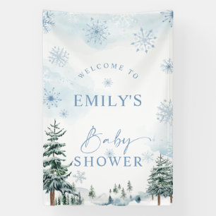 Winter Baby Shower Welkom Banner
