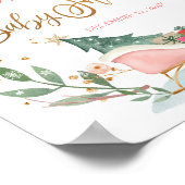 Winter Baby shower Welkomstkleding buiten Poster (Hoek)