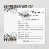 Winter Baby shower wenst Baby (Voorkant / Achterkant)