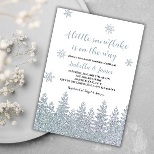 Winter Baby shower Woodland Kleine Sneeuwvlok Kaart