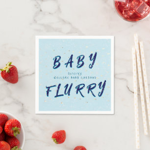 Winter Baby Sprinkle blauwe sneeuwvlam Servet