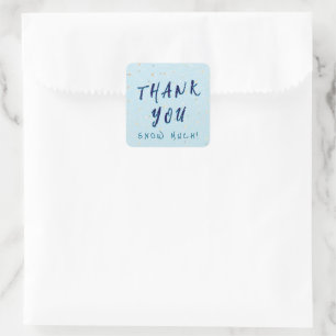 Winter Baby Sprinkle blauwe sneeuwvlam Vierkante Sticker