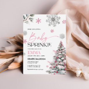 Winter Baby Sprinkle Invitation, Baby shower Kaart