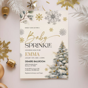 Winter Baby Sprinkle Invitation Kaart