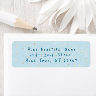 Winter Baby Sprinkle Terugkeeradres Snow Flurry Etiket