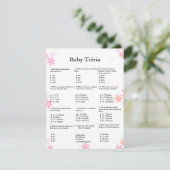 Winter baby trivia spel baby shower spel Kaart (Staand voorkant)